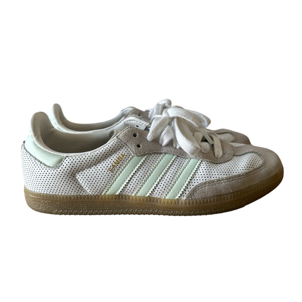 Adidas Samba OG Sneakers in White and Mint - Picture 4 of 9